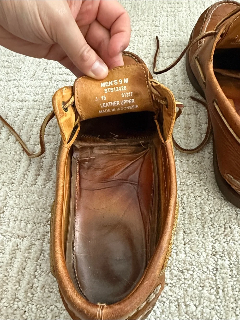 Sperry leather boat shoe - size 9